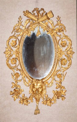 Lot 118 - Louis XVI Style Gilt Bronze Mirror Height 31...