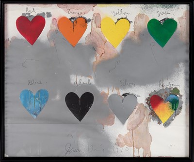 Lot 179 - Jim Dine (b. 1935) EIGHT HEARTS Color...