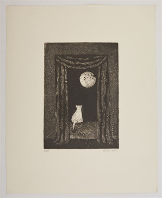 Lot 163 - GOREY, EDWARD Cat in Window Observing Night...