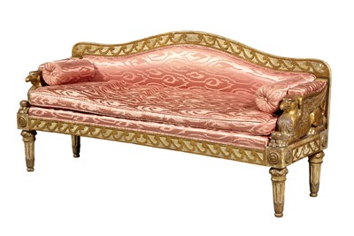 Lot 1179 - Italian Neoclassical Giltwood Settee Early...