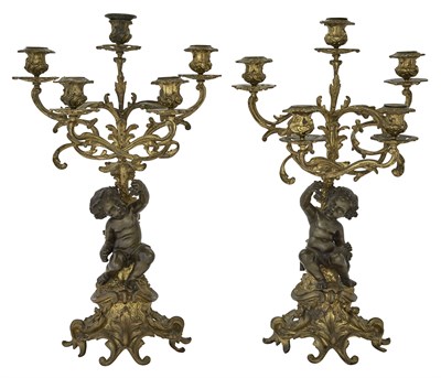 Lot 1173 - Pair of Rococo Style Gilt- and...