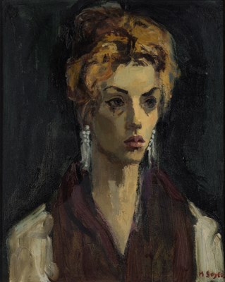 Lot 68 - Moses Soyer American, 1899-1974 Portrait of a...