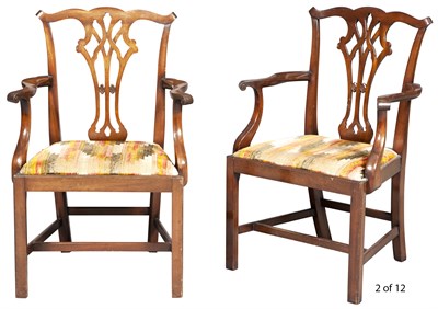 Lot 134 - Set of Twelve George III Style Mahogany Open...
