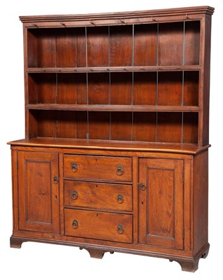 Lot 346 - English Elm and Oak Dresser In two parts....