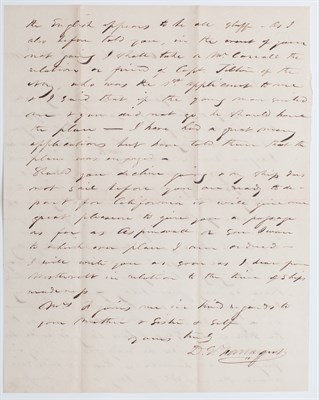 Lot 17 - FARRAGUT, DAVID, Admiral Autograph letter...