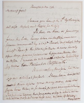 Lot 24 - KNOX, HENRY Autograph letter signed. Thomaston,...
