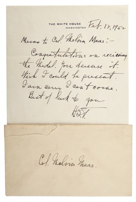 Lot 60 - TRUMAN, HARRY Autograph note initialed as...