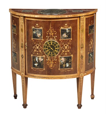 Lot 1138 - Dutch Harewood, Tulipwood and Marquetry Papier-...