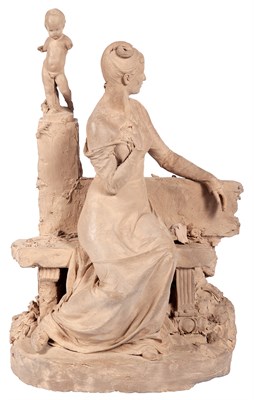 Lot 1142 - Théodore Rivière (1857-1912) Terracotta Study...