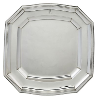 Lot 1052 - French Sterling Silver Salver Henri Lapparra,...