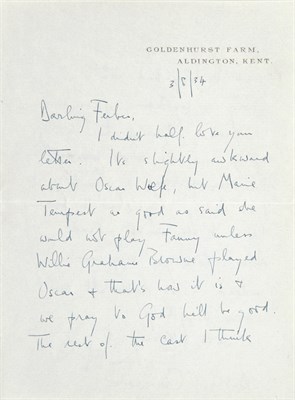 Lot 77 - COWARD, NOEL Autograph letter signed to Edna...