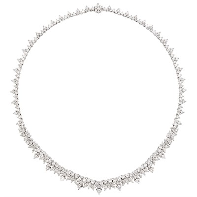 Lot 816 - Platinum and Diamond Necklace