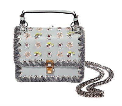 Lot 862 - Fendi Kan Ribbon and Floral Embellished Bag