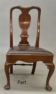 Lot 342 - Set of Six George II Walnut Dining Side Chairs...
