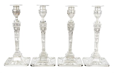 Lot 1014 - Set of Four George III Sterling Silver...