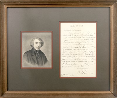 Lot 55 - TANEY, ROGER B. Autograph letter signed. [N.p.:...