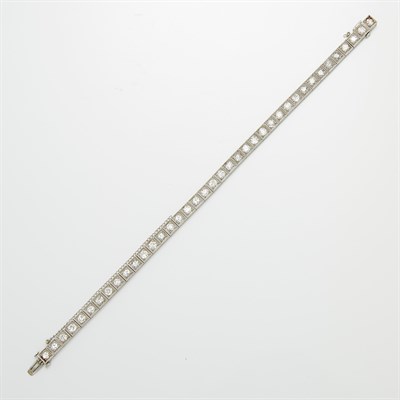 Lot 1155 - Platinum and Diamond Bracelet