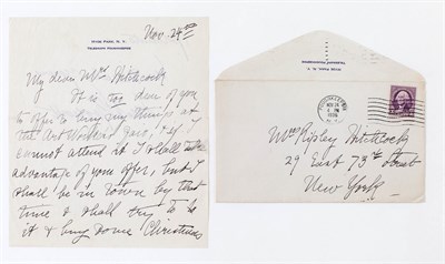 Lot 48 - ROOSEVELT, SARA DELANO Group of letters. Hyde...
