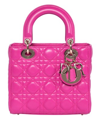 Lot 870 - Christian Dior Hot Pink MINI Lady Dior Bag
