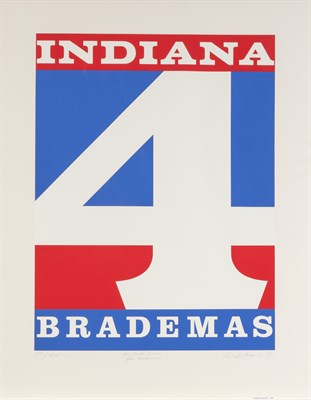 Lot 85 - Robert Indiana (1928-2018) INDIANA 4 BRADEMAS...