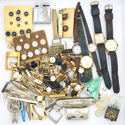 Lot 265 - Group of Silver and Metal Jewelry, Accessories and Fragments