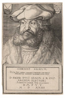 Lot 60 - Albrecht Dürer (1471-1528) FREDERICK THE WISE,...