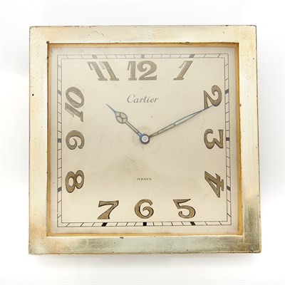Lot 1823 - Brass Desk Clock, Cartier