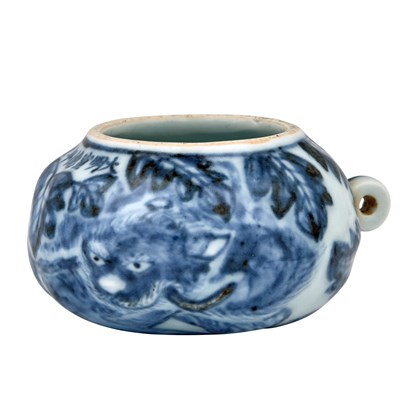 Lot 32 - Chinese Blue and White Glazed Porcelain Bird...