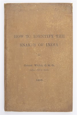 Lot 323 - WALL, FRANK How to Identify the Snakes of...