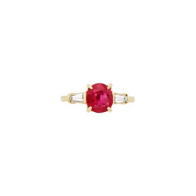 Lot 253 - Gold, Ruby and Diamond Ring
