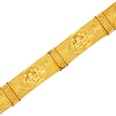 Lot 551 - Antique Gold Repoussé Bracelet