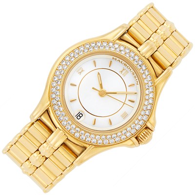 Lot 261 - Gold and Diamond Wristwatch, Mauboussin