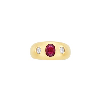 Lot 289 - Gold, Ruby and Diamond Gypsy Ring, Bulgari