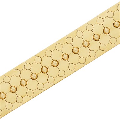 Lot 833 - Wide Gold Bracelet, Bulgari