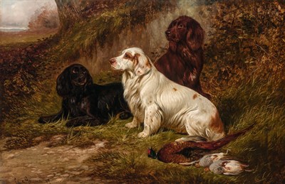 Lot 37 - Colin Graeme British, 1858-1910 Spaniels at...