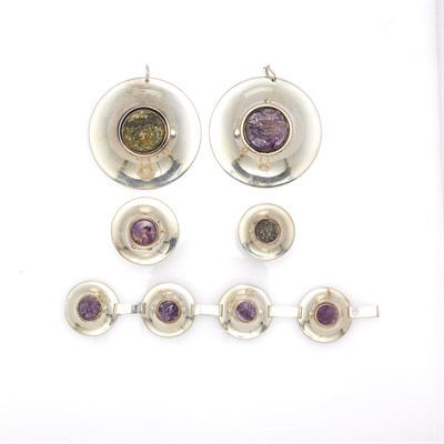 Lot 1791 - Group of Silver Jewelry, Owe Johansson