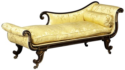Lot 352 - Regency Rosewood-Grained and Parcel-Gilt...
