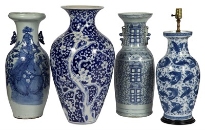 Lot 244 - Group of Four Chinese Blue and White Porcelain...
