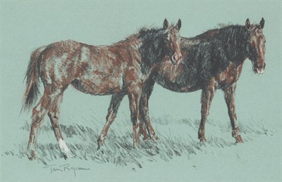 Lot 36 - Tom Ryan American, 1922-2011 Two Horses Signed...