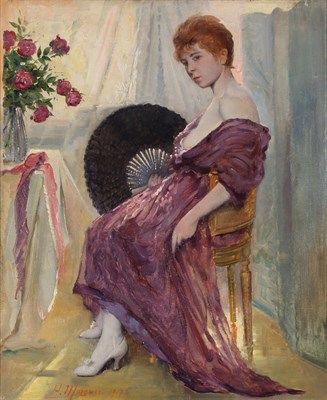 Lot 31 - Henri Moreau Belgian, 1869-1943 Seated Woman,...