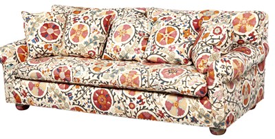 Lot 287 - Upholstered Loose Cushion Sofa With Suzani...