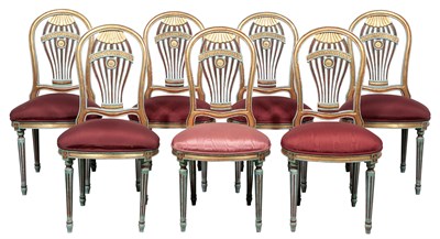 Lot 171 - Set of Seven Louis XVI Style Painted and...