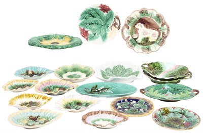 Lot 245 - Group of Majolica Articles Including...
