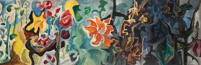 Lot 37 - William Brice American, 1921-2008 Roses in...