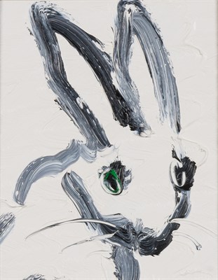 Lot 100 - Hunt Slonem American, b. 1951 White Rabbit,...