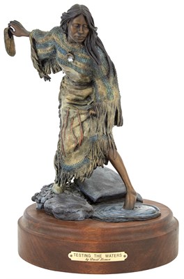 Lot 162 - Patinated Bronze Figure of a Native American...