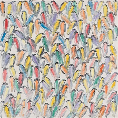 Lot 98 - Hunt Slonem American, b. 1951 HS Finches, 2005...