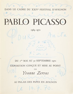 Lot 101 - [PICASSO-DRAWING] ZERVOS, YVONNE. Pablo...