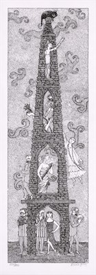 Lot 172 - GOREY, EDWARD [Signals Print 8. Cat on Tower]....