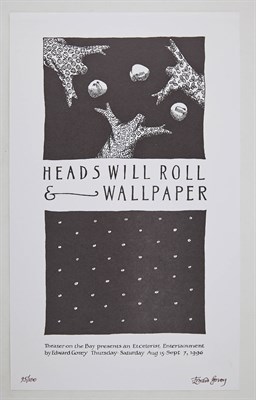 Lot 157 - GOREY, EDWARD Heads Will Roll and Wallpaper....